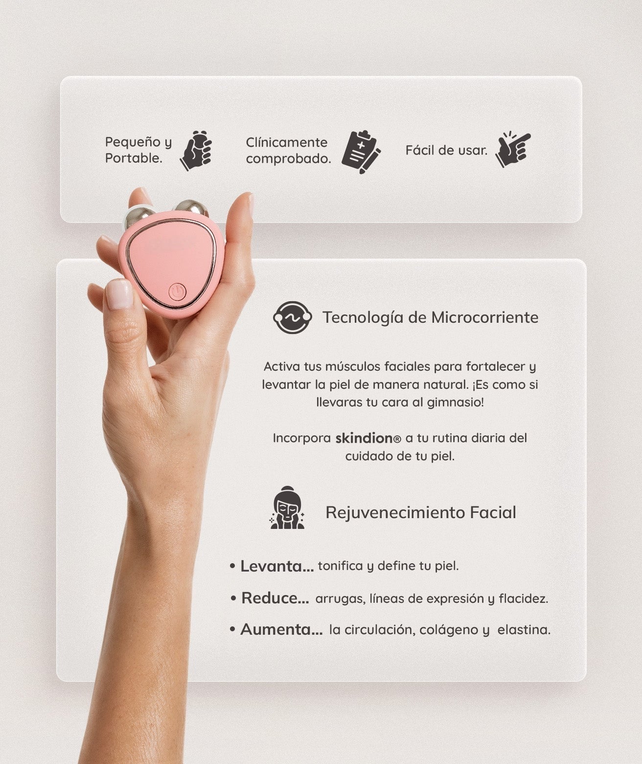 Dispositivo de Rejuvenecimiento Facial Rosa